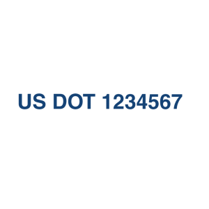 US DOT Numbers (Sold in Pairs)